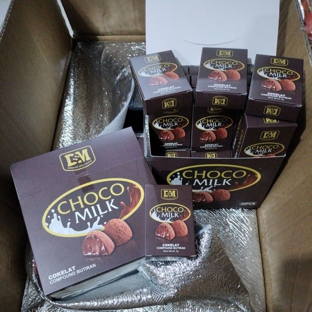 

Choco Milk Cokelat Compound Butiran 1 box isi 30 pcs