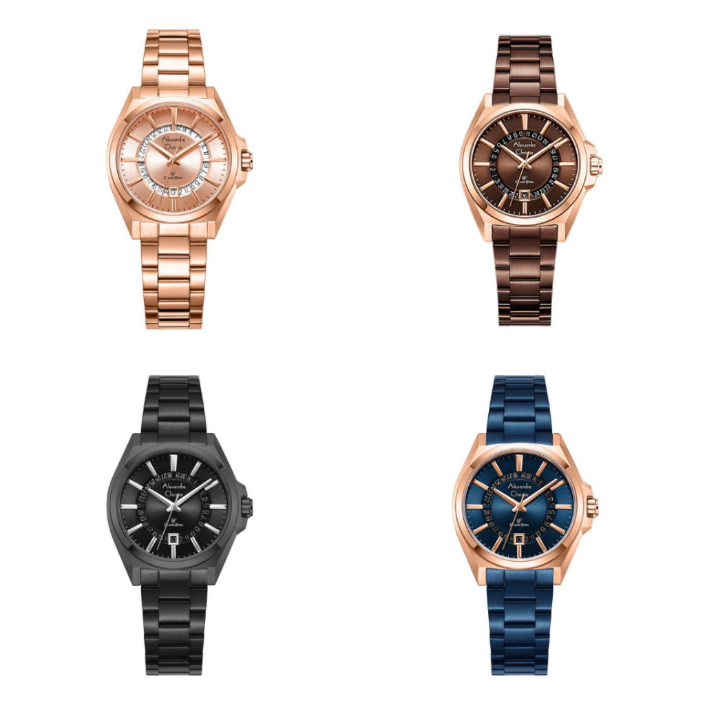 Jam Tangan Wanita Alexandre Christie Classic Steel AC 8688 Stainless Steel Strap