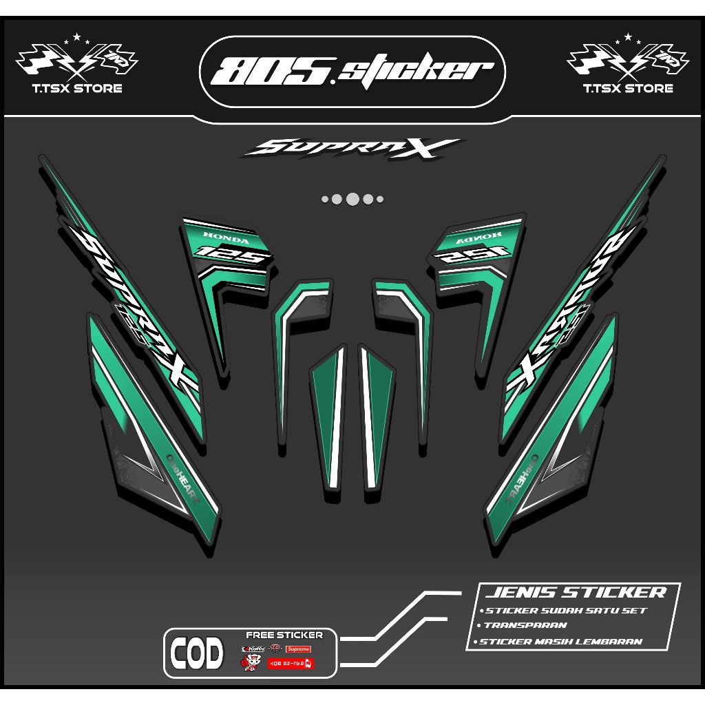 STRIPING SUPRA X 125 TRANSPARAN/STIKER VARIASI SUPRA X LAMA/STRIPING TRANSPARAN SUPRA X 125 KEREN