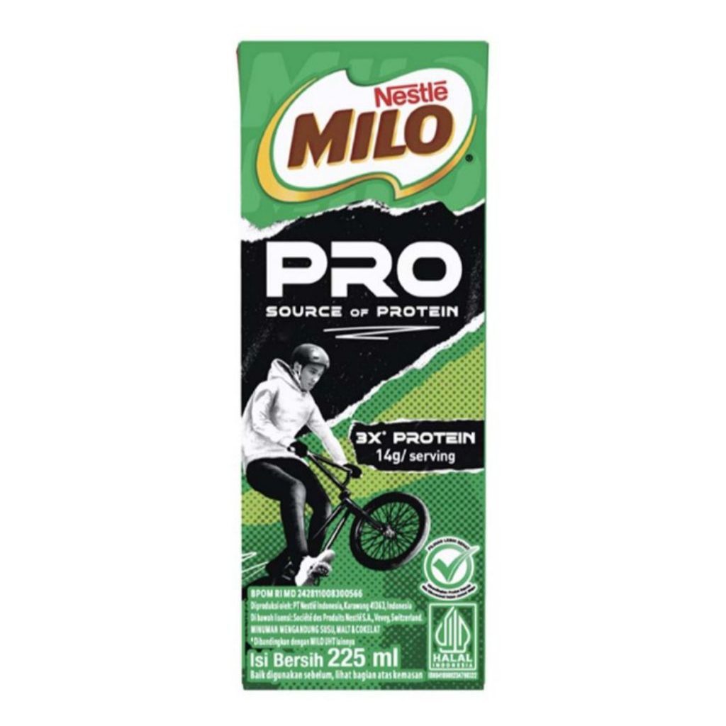 

Milo Pro Minuman Susu UHT Cair Cokelat Protein 225 ml
