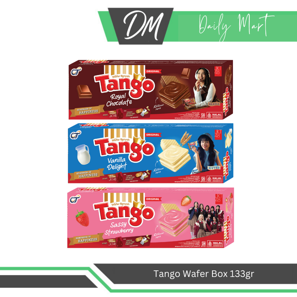 

Tango Wafer Box 133gr All Varian Vanilla/Chocolate/Strawberry - Snack Premium Enak Murah Original