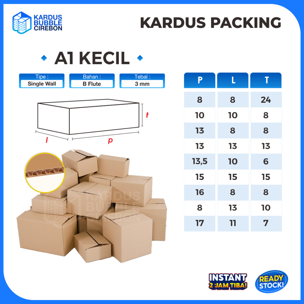 

Kardus Packing Single Wall Serbaguna | A1 ukuran Kecil - Berbagai Ukuran (8x8x24 cm Hingga 17 x 11 x 7 cm) - Kardus Souvenir, Parfum, Mug, Buku, Botol, HP, Skincare | Min. 10 pcs