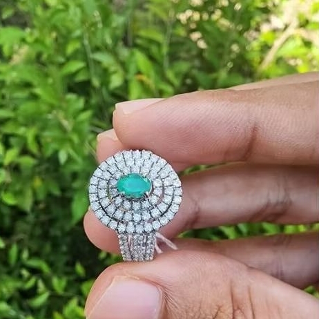 Cincin Berlian Zamrud Wanita