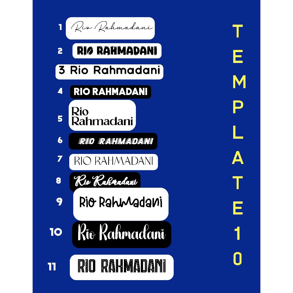 DESAIN BARU-Stiker Label Nama Baju DTF Sablon Setrika | Custom Nama Laundry Pesantren 30/50pcs TEMPL