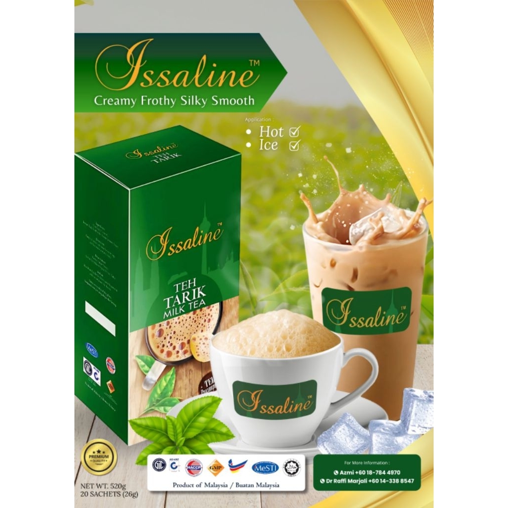 

Teh Tarik Premium Issaline Isi 20 Sachet