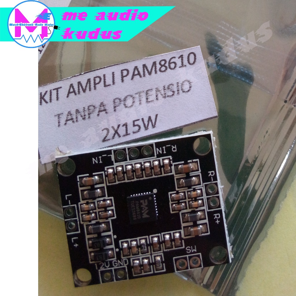 KIT AMPLIFIER PAM8610 TANPA POTENSIO 2X15W