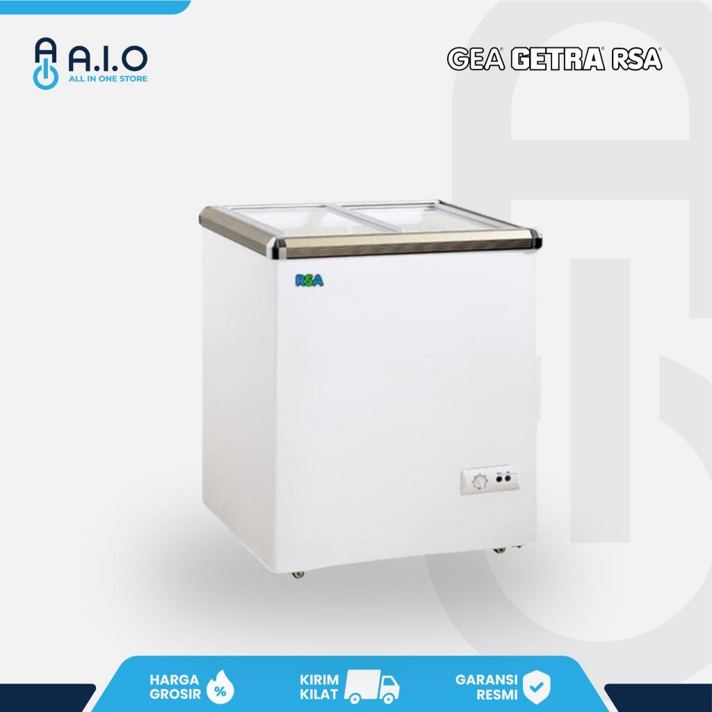 RSA - CHEST FREEZER 2 PINTU ( SLIDING FLAT GLASS ) 100 L - XS-110