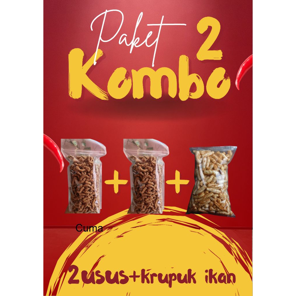 

PAKET KOMBO 2 KRIPIK USUS + KUPUK IKAN !!! 150G