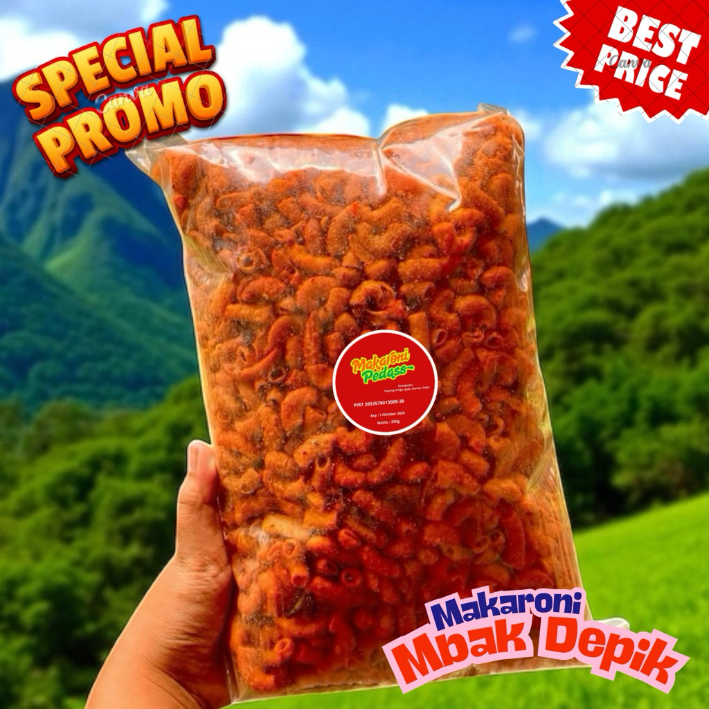 

Makaroni Pedas 1/4kg Ekstra Pedas – Cabe Asli Surabaya