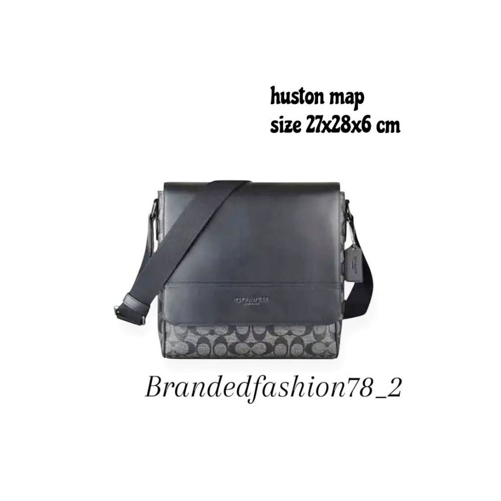 

C*oc huston map sig black orgnal crossbody bag