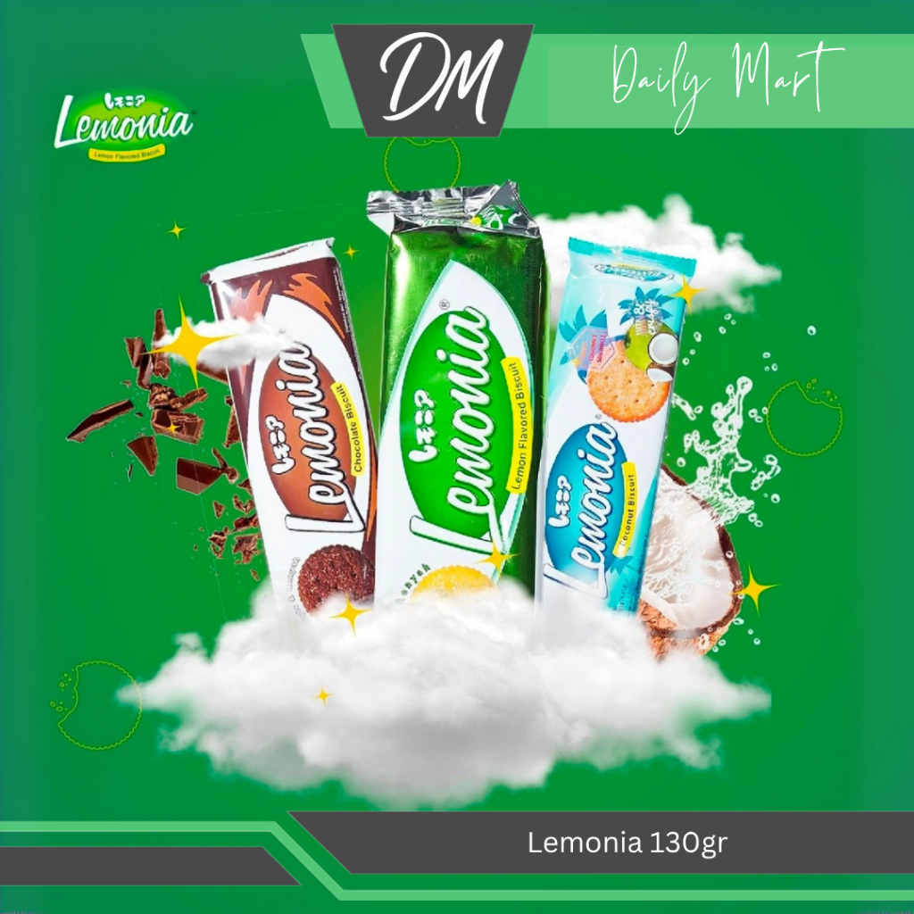 

Lemonia All Varian Original/Chocolate/Coconut 130gr - Biskuit Rasa Buah Lemon Enak Murah Bergizi