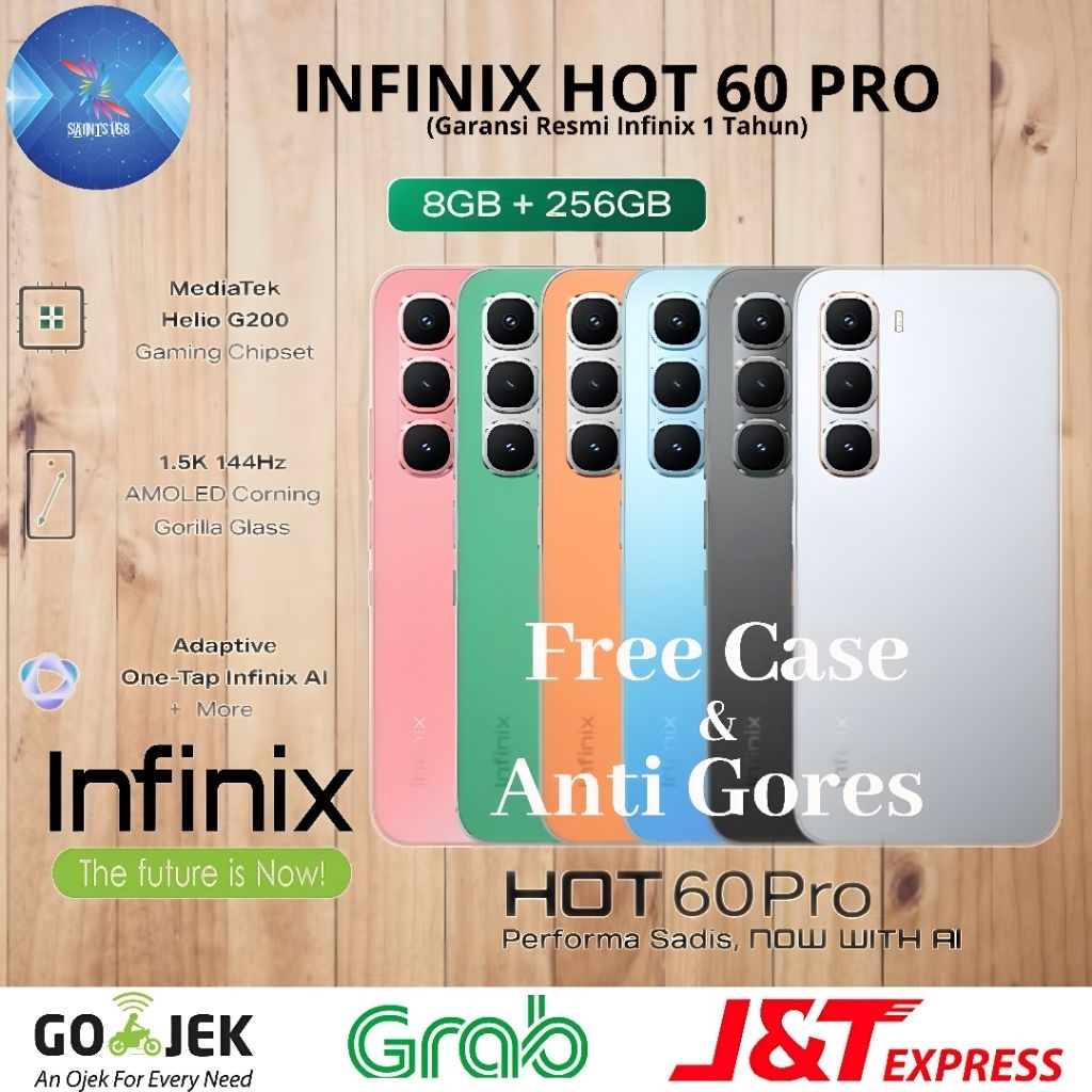 Infinix Hot 60 Pro NFC Ram 8GB Rom 256GB 8/256GB 8/128GB  Garansi Resmi Infinix 1 Tahun - Helio G200