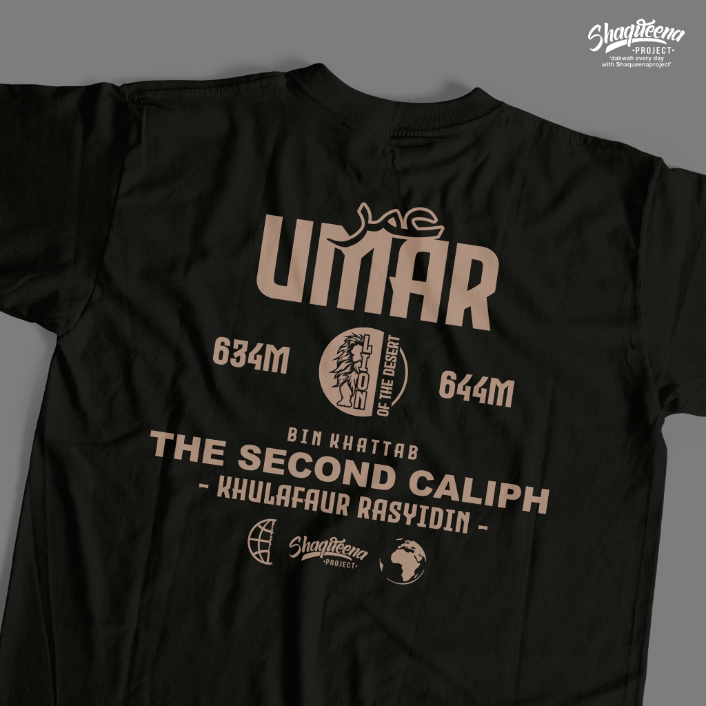 Kaos Umar bin Khattab - Kaos Dakwah Sejarah Islam Original Shaqueena Project