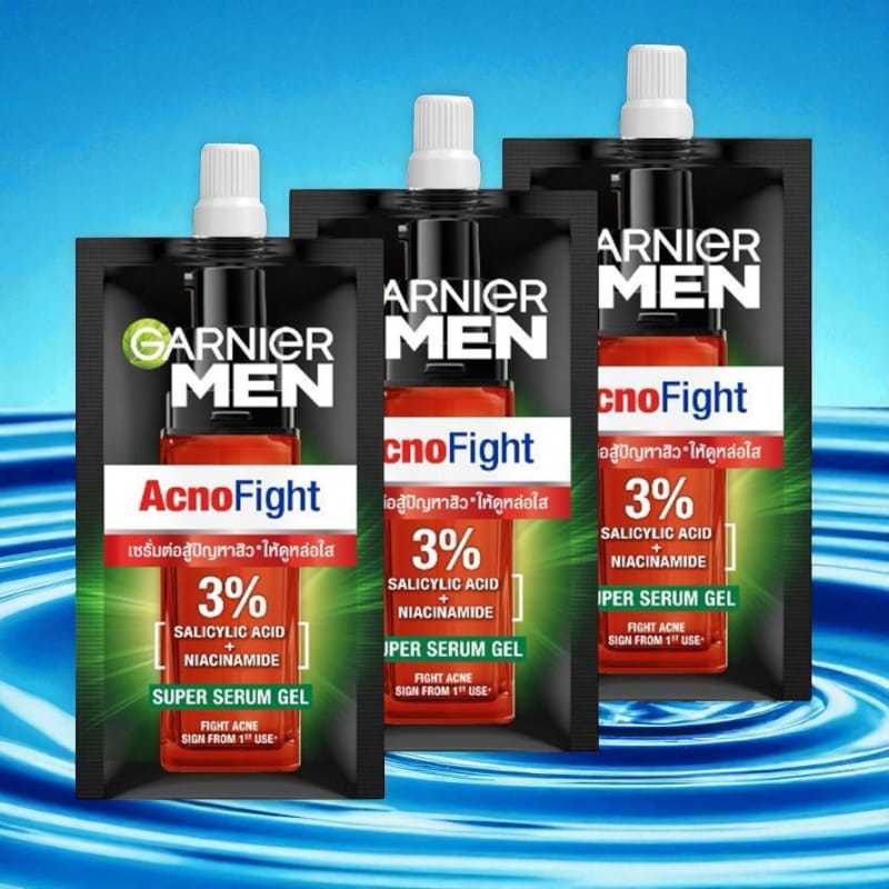 Garnier Acno Fight Serum Gel 7 Ml Perawatan Kulit Wajah Pria Berjerawat Dan Menghaluskan
