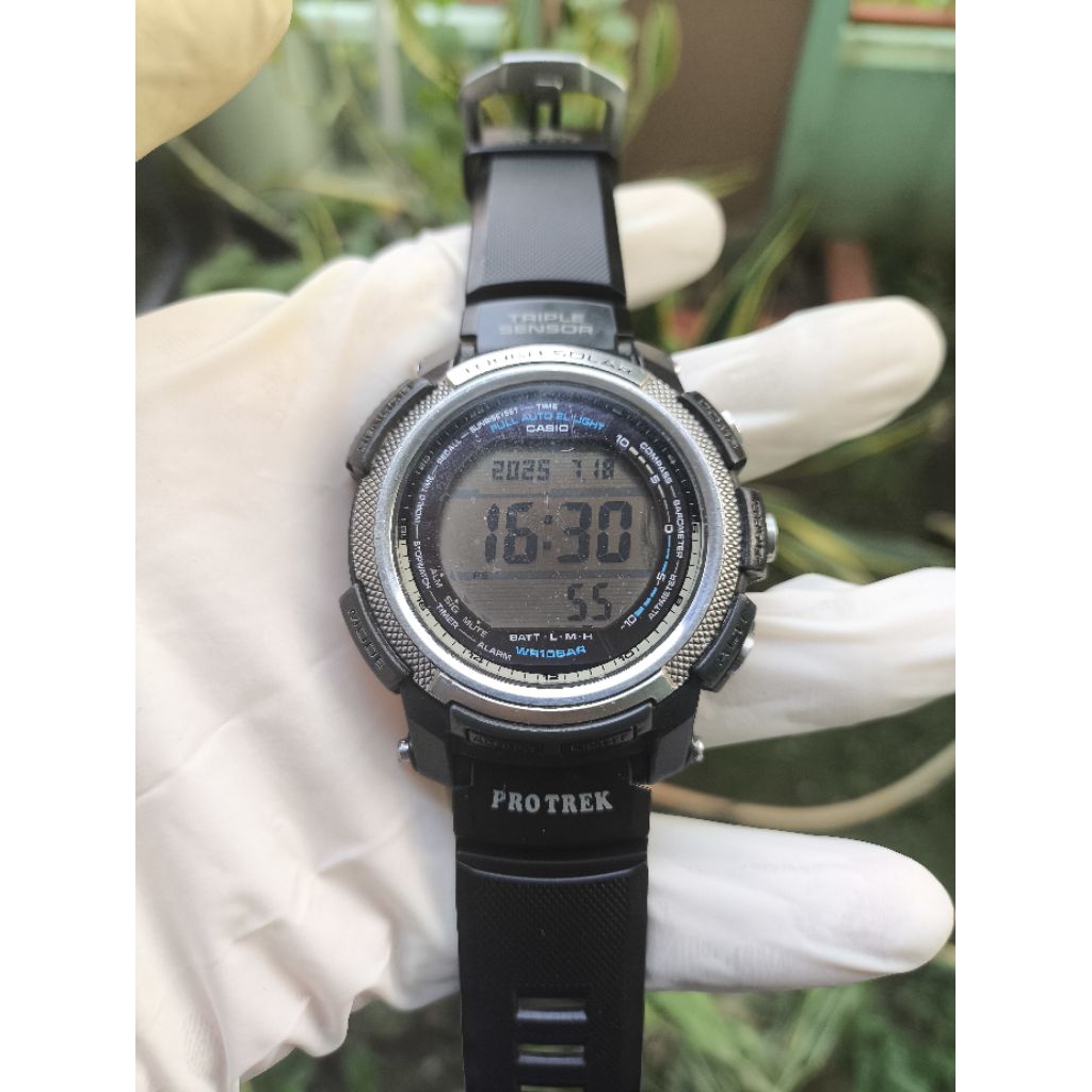 (Harga Net) Jam Tangan Casio ProTrek PRG-200 All Original Triple Sensor Tough Solar (baterai gantian