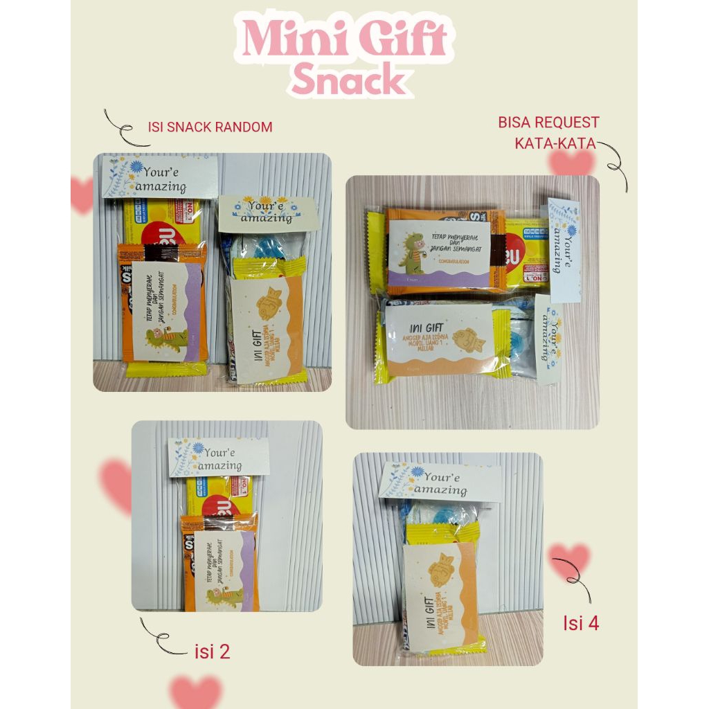 

Mini Gift Snack MURAH + Kartu Ucapan Custom