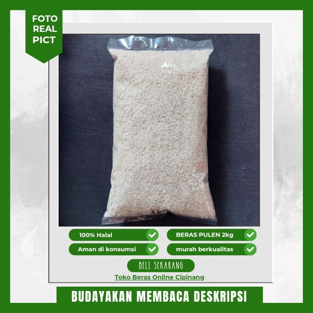 

beras pulen 2 kg polos