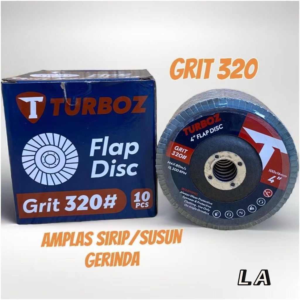 Amplas Susun / Amplas Sirip / Flap Disc 4" Grit 320