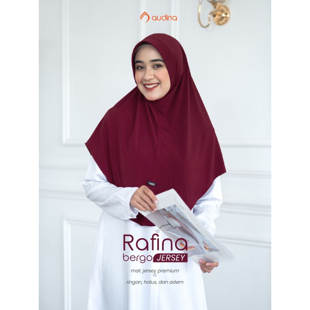 Rafina Bergo Jersey Premium Jilbab Instan Best Seller Daily Hijab Instan Pet Antem ORI Audina Hijab