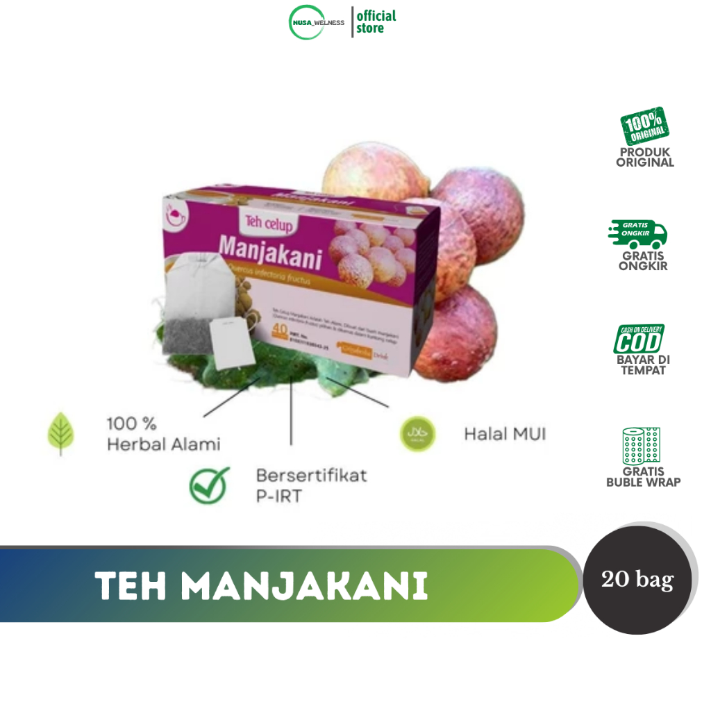 

TEH MANJAKANI GRIYA HERBA – isi 20 kantong teh celup kewanitaan | keputihan | bau tak sedap | organ intim | 100% herbal alami