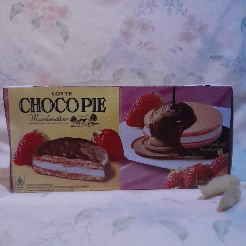 

CHOCO PIE LOTTE / KUE PAI COKLAT MARSHMALLOW / 1 BOX 12 PCS