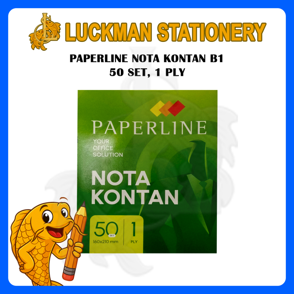 

LUCKMAN STATIONERY - NOTA KONTAN PAPERLINE B1, B2, B3 (1PACK ISI 10)