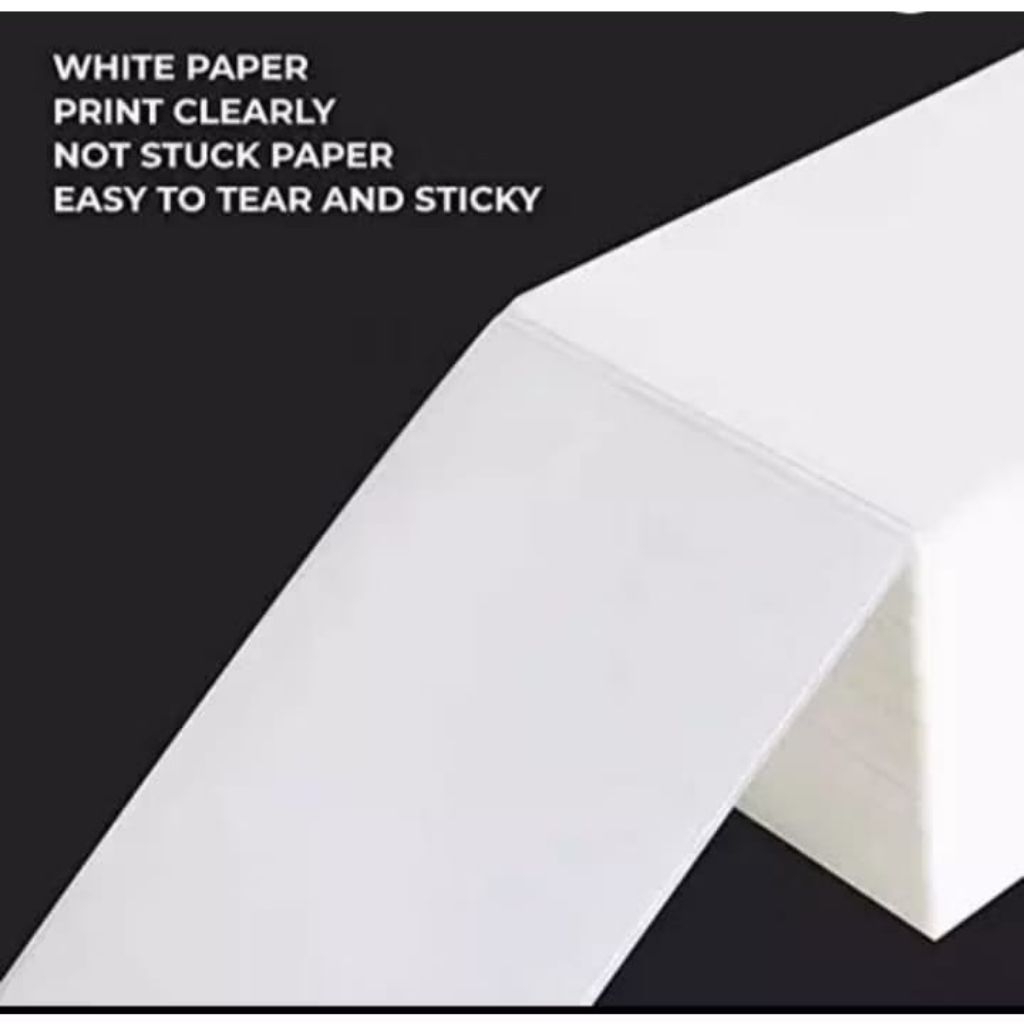 

1 Dus / 20 Pack Kertas Thermal Label Sticker Barcode 100 X 150 Isi 500pcs Lipat Kertas Printer Resi Online Shop