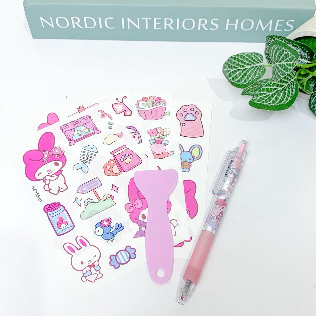 

STICKER SET PULPEN SANRIO LUCU / STICKER ANAK MAINAN LUCU / STIKER SANRIO MELODY KUROMI