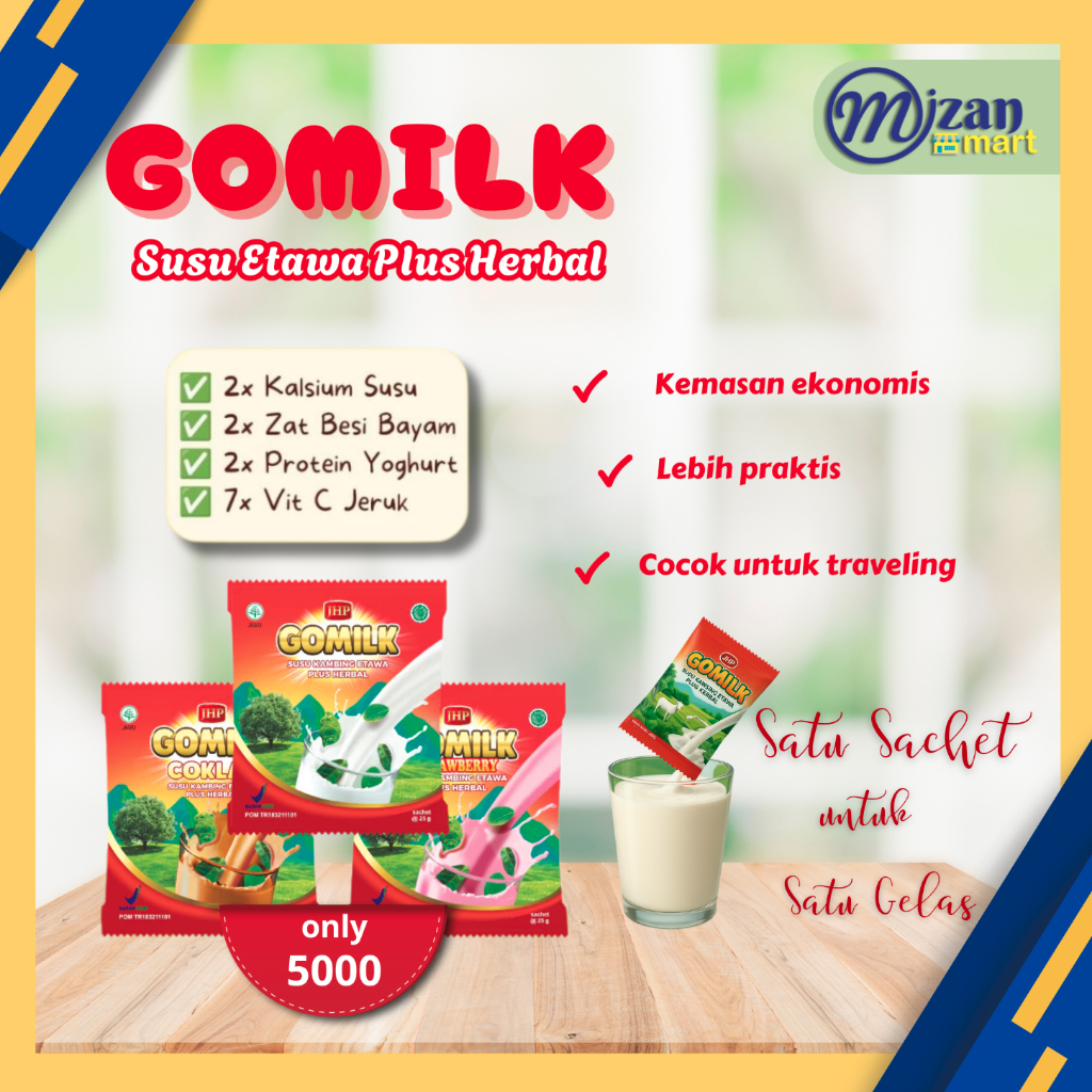 

GOMILK Sachet 25 gr Kemasan Ekonomis Praktis dan Travel Size
