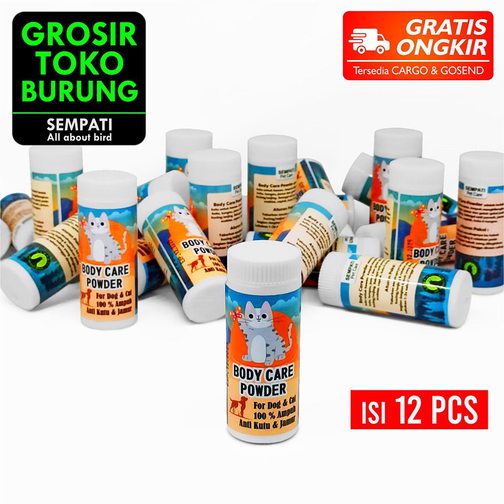 SEMPATI GROSIR Bedak Kucing Body Care Parfum Kucing Powder Obat Anti Kutu Scabies Penghalus Pelebat 
