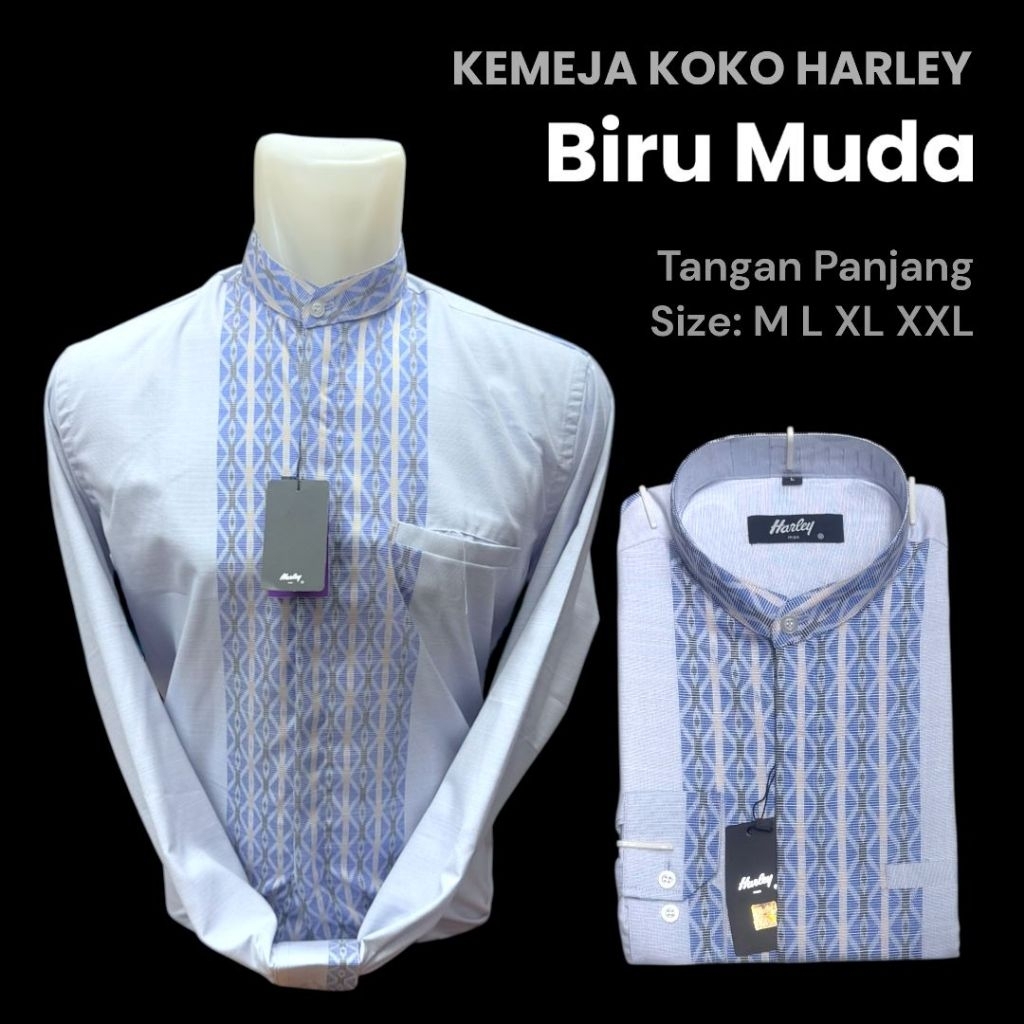 BAJU KOKO KEMKO PRIA PREMIUM KEMKO HARLEY BAHAN KATUN IMPORT BANYAK WARNA