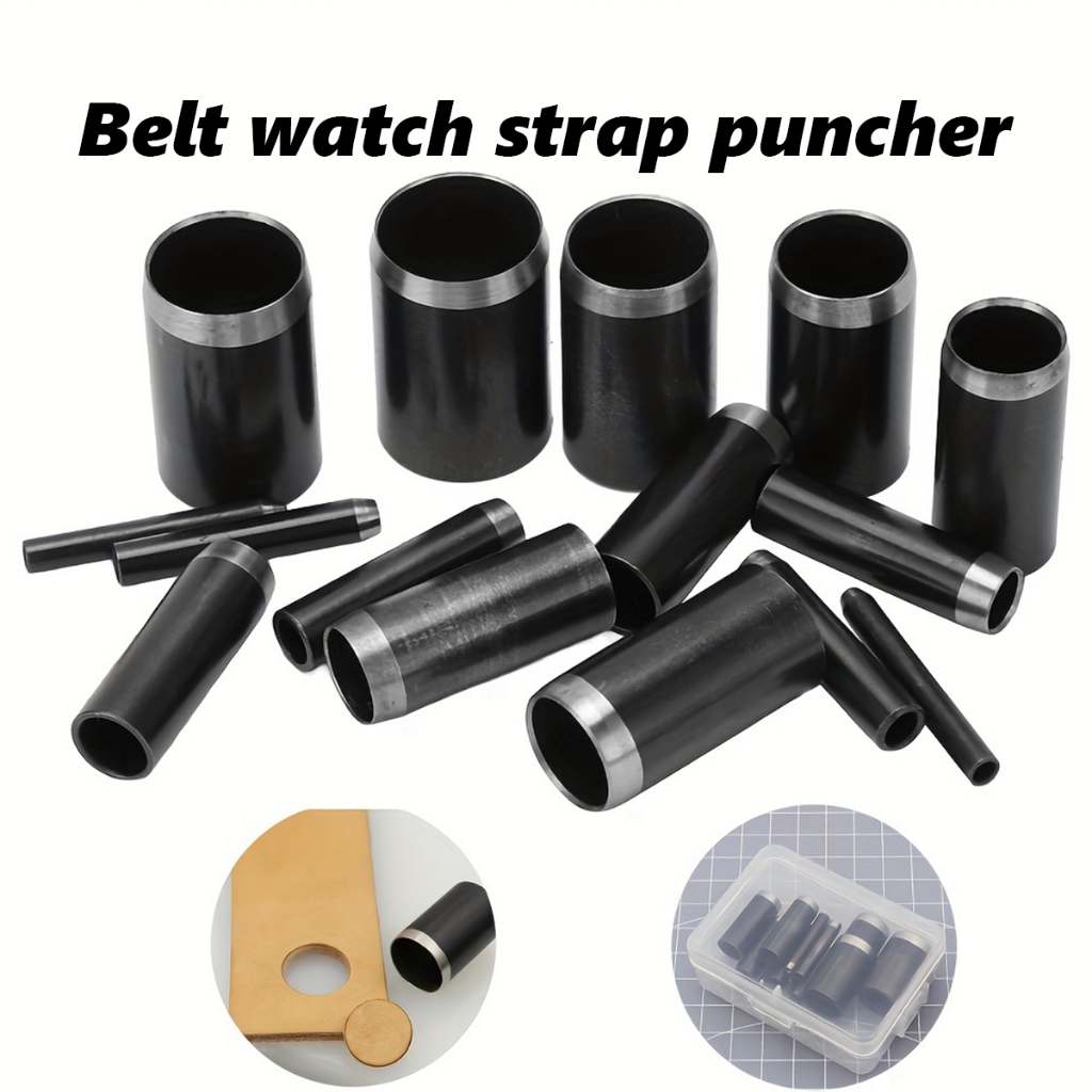 

【1-15mm 】 Pelubang kulit Terbuat dari bahan berkualitas tinggi Pelubang berongga panjang dari kulit