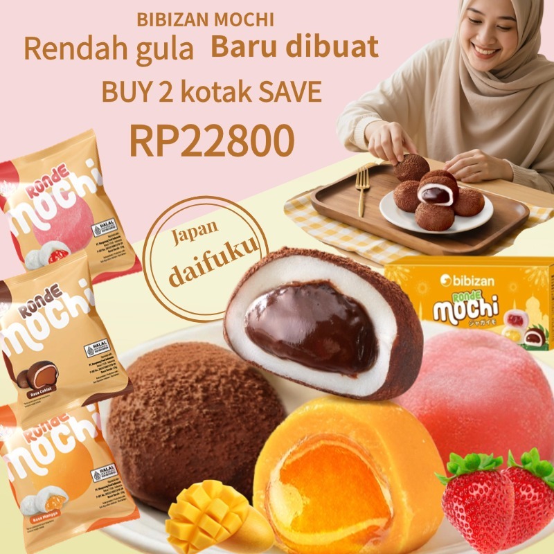 

BIBIZAN Bebas gratisan halal mochi 12pcs Kue salju Snowcake BELI 2 kotak diskon 50%