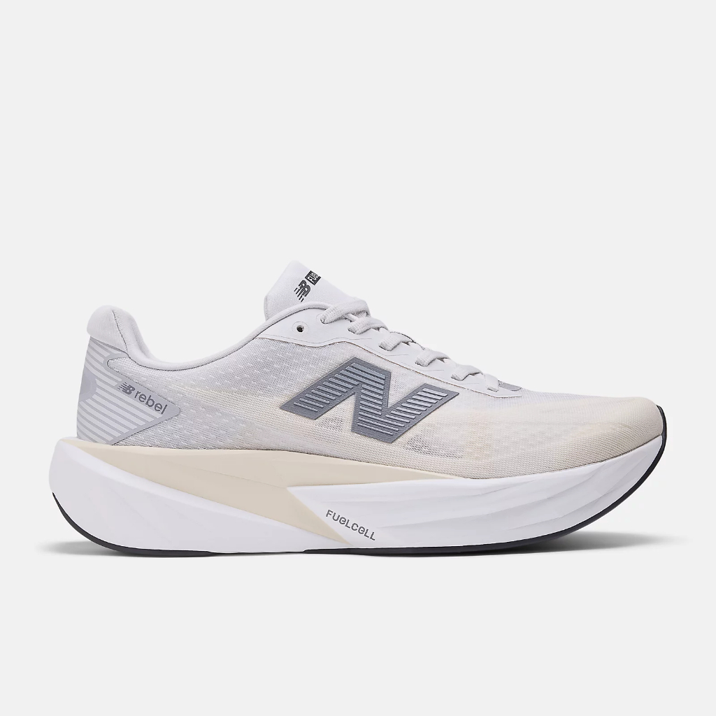 Sepatu Running Pria NB FuelCell Rebel v5 Grey Matter with Linen and Whitek Original MFCXLL5