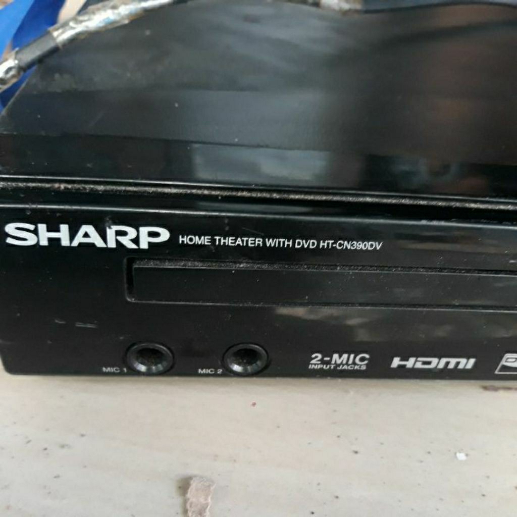 POWER Ampli HOME TEATER SHARP CN 390 DVW hidup NORMAL (TANPA REMOT)