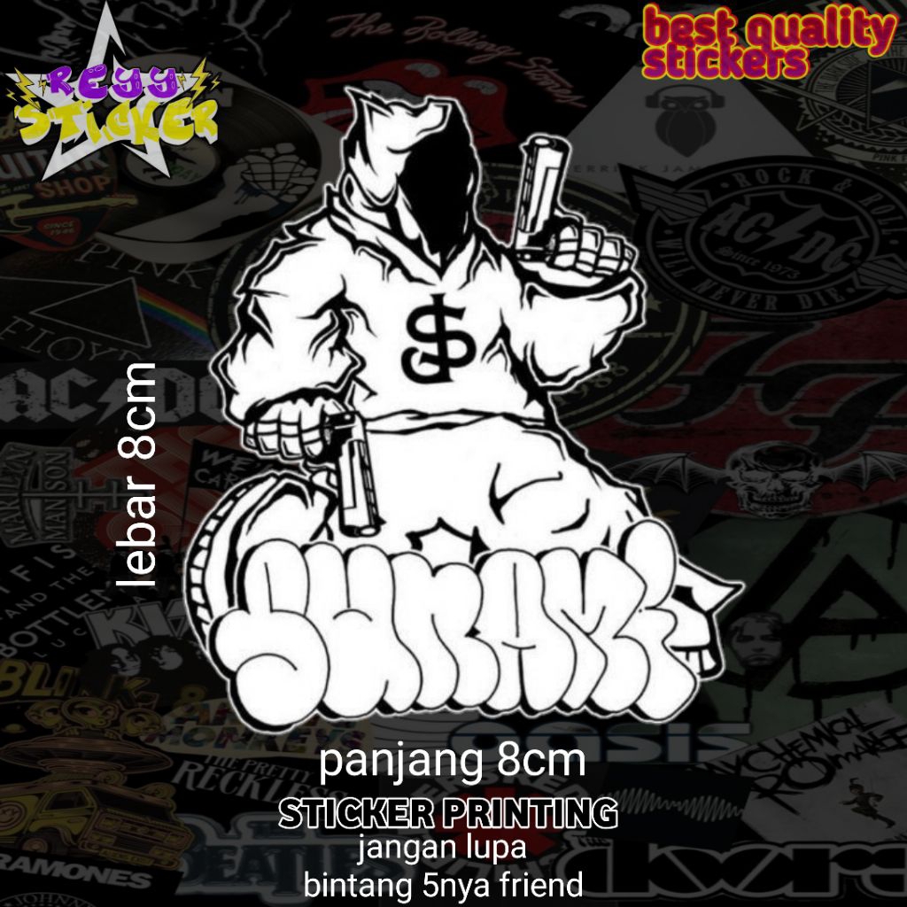 

STICKER PRINTING ANTI AIR BAND SUNAMI PISTOL