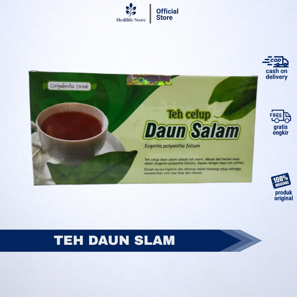 

TEH DAUN SALAM GRIYA HERBA – teh herbal alami | jaga kadar gula & tekanan darah | redakan rematik | bantu lancarkan pencernaan | 100% original