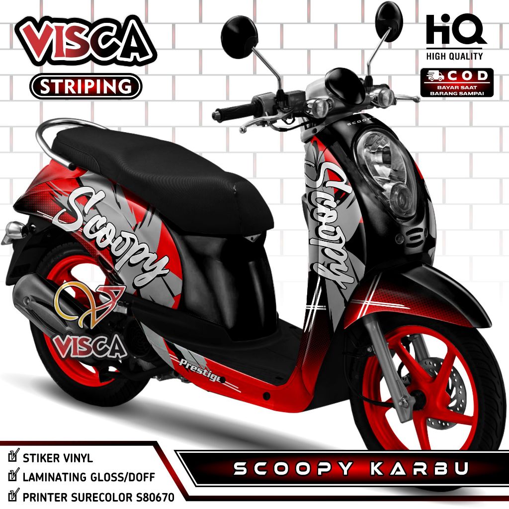 Decal Scoopy Karbu Full Body - Stiker Scoopy Karbu - Dekal Scoopy Karbu Full Body - Striping Scoopy 