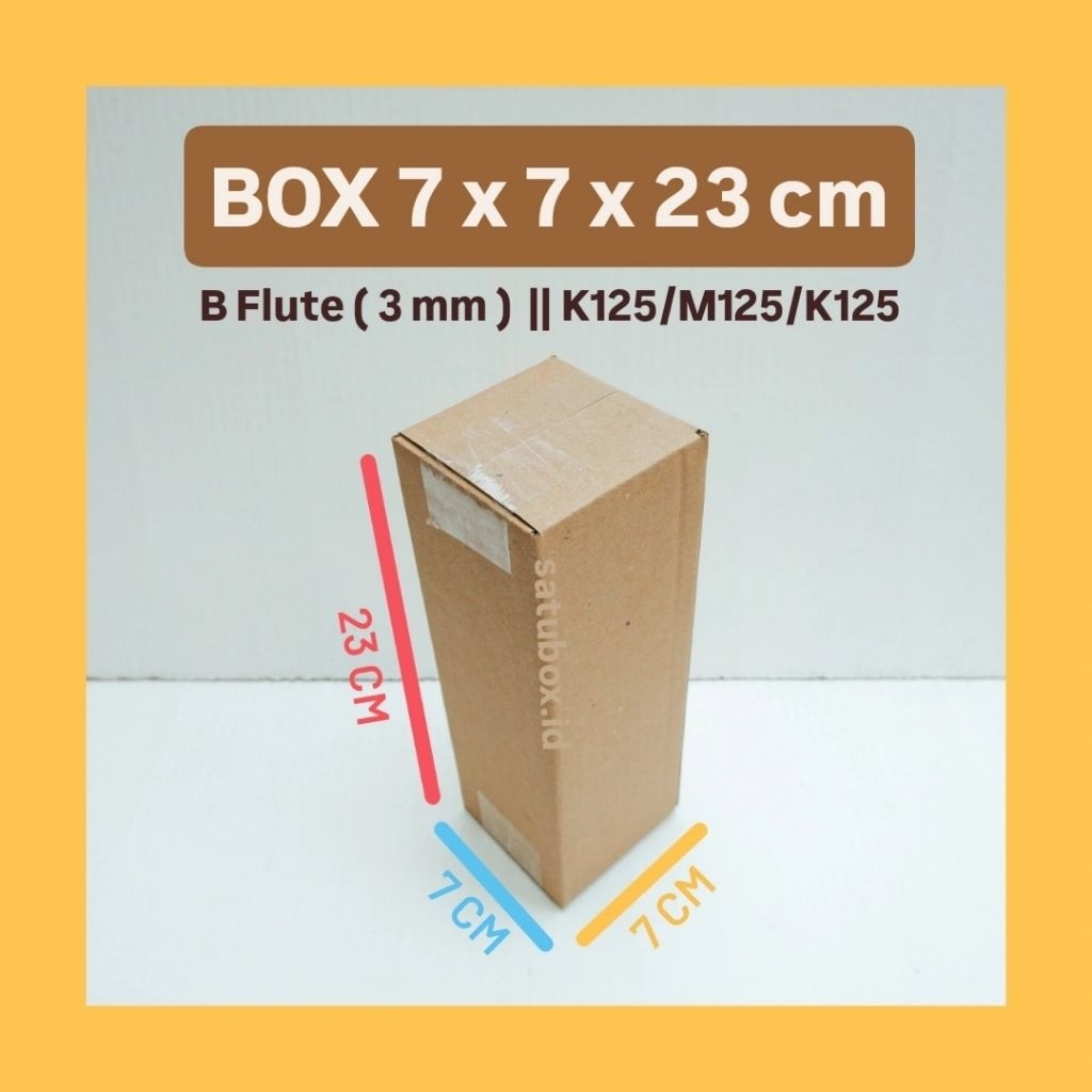 

kardus karton box polos uk. 7x7x23 cm single wall 3mm