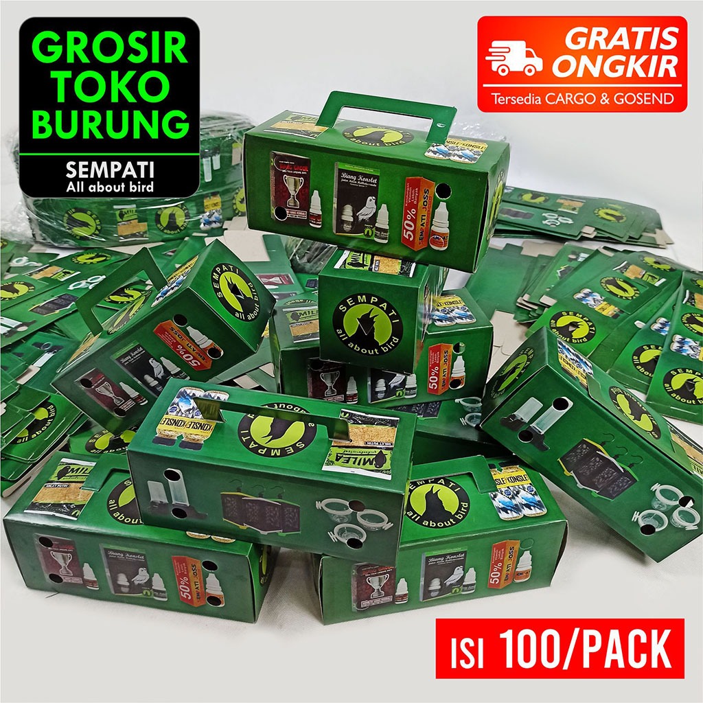 SEMPATI GROSIR DUS BURUNG SEMPATI ISI 100 KOTAK KARDUS UNTUK BAWA BURUNG BURUNG LOVEBIRD KENARI PARK