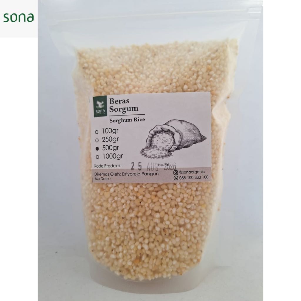

Beras Sorgum Putih 500gr - Sona - Beras Sorghum Putih