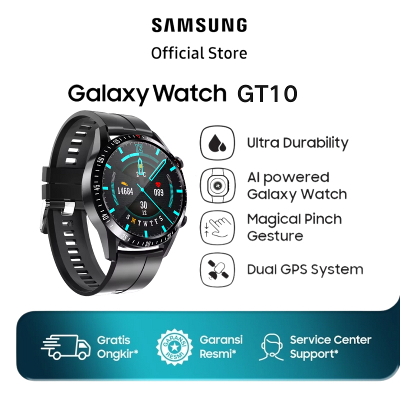 [COD] Samsung Smart Watch GT10 pria tahan air Jam Pintar bluetooth olahraga Gps peta NFC Smartwatch 
