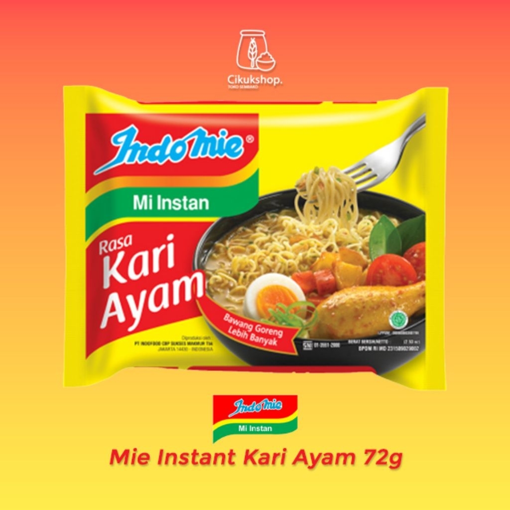 

Indomie Kari Ayam 72 gr - Mie Instant Kari Ayam 72 gr - Indomie Kuah Kari Ayam 72 gr