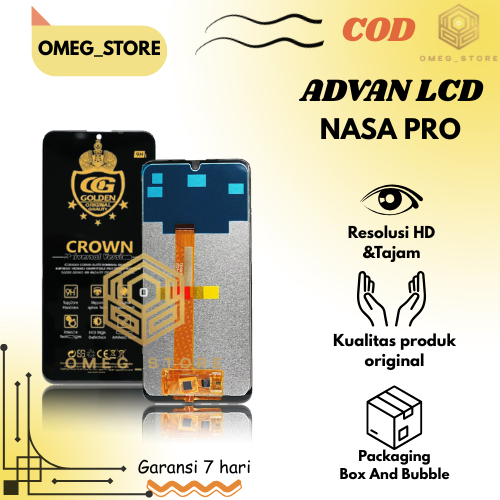 LCD G0LD3N CR0WN TOUCHSCREEN ADVAN NASA PRO ORIGINAL FULLSET COMPLETE...