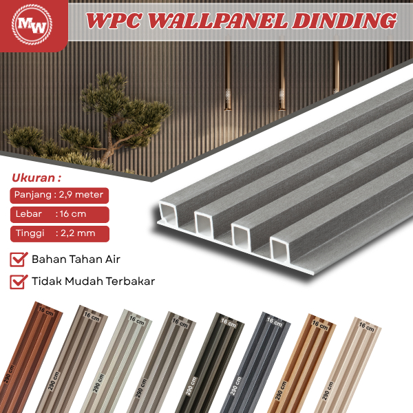 Wood Panel WPC / Wall Panel PVC / Kisi Kisi Kayu / Dinding Motif Kayu 3D WALLPANEL PVC kayu