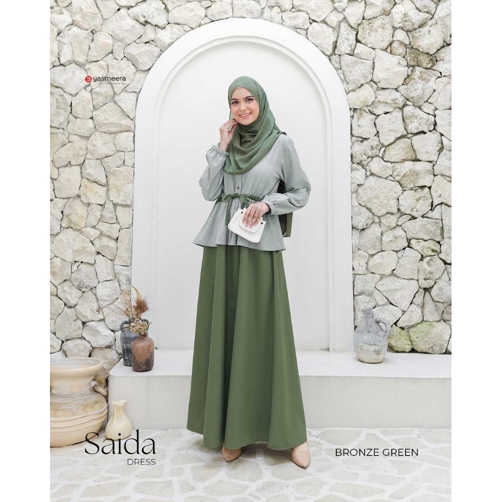 Gamis Saida Yasmeera dress gamis Katun Dobby Premium