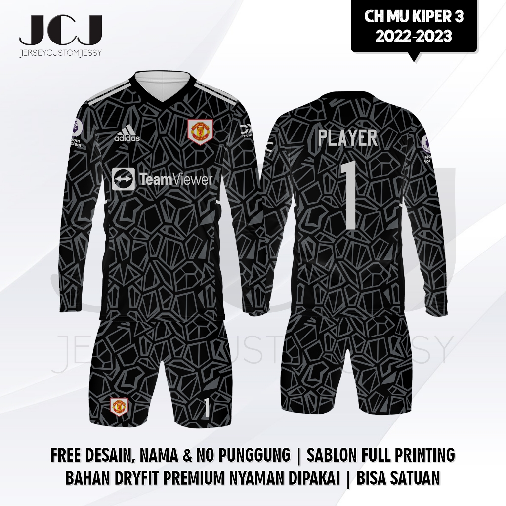 Jersey Sepakbola CH MU KIPER 3 22-23 Full Printing Free Custom Dewasa Anak