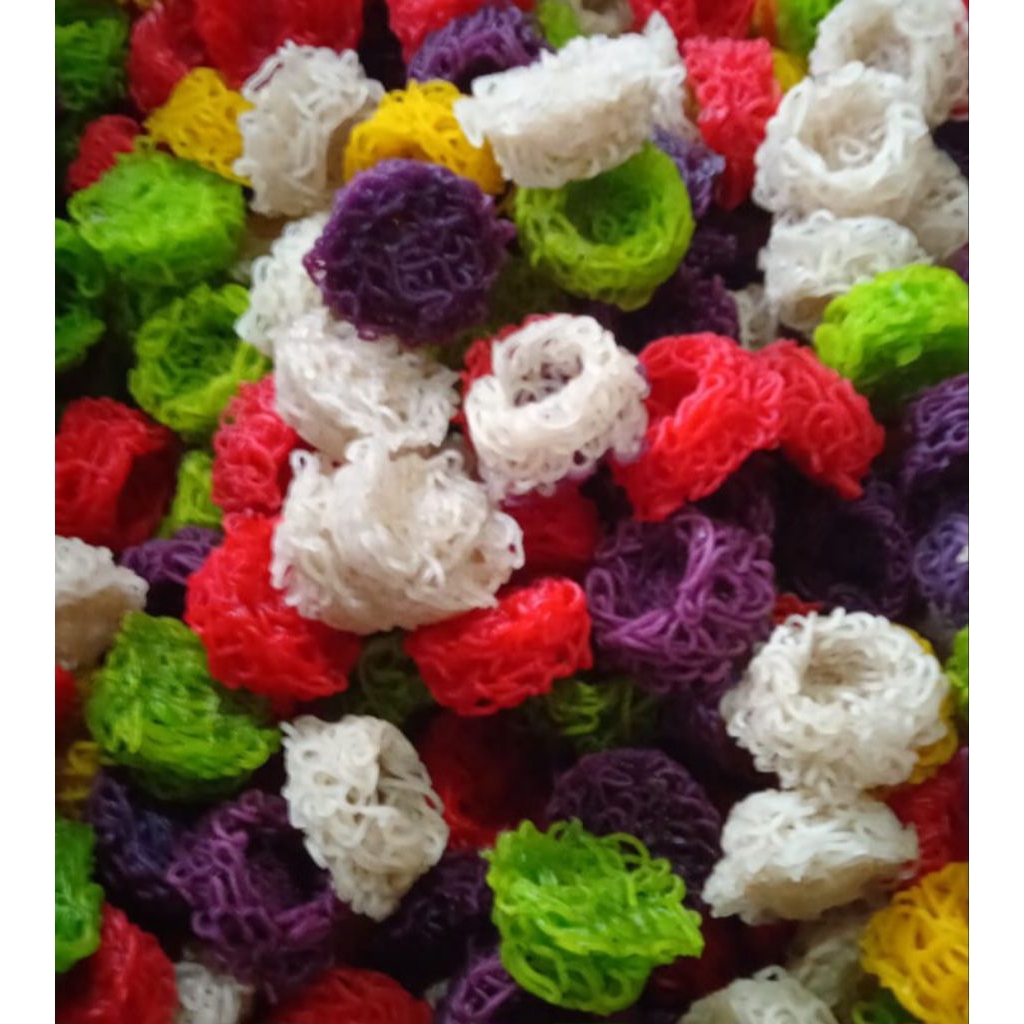 

Jual kerupuk inul ataw sayang burung per 50 biji