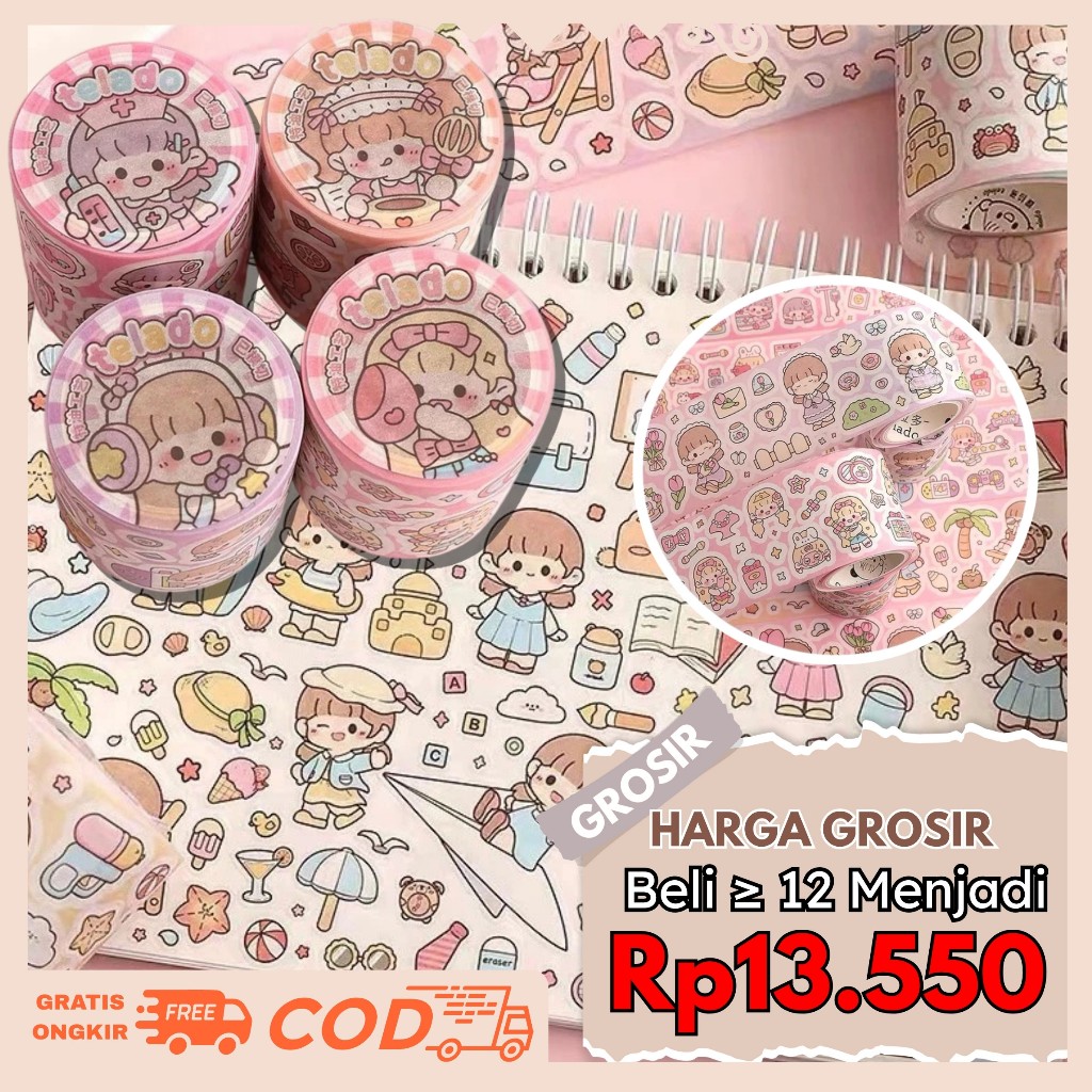 

Washitape Roll 3M Dodogirl Summer Life Sudah Cutting DIY Jurnal Stiker Roll Dekoratif Cute TLD133