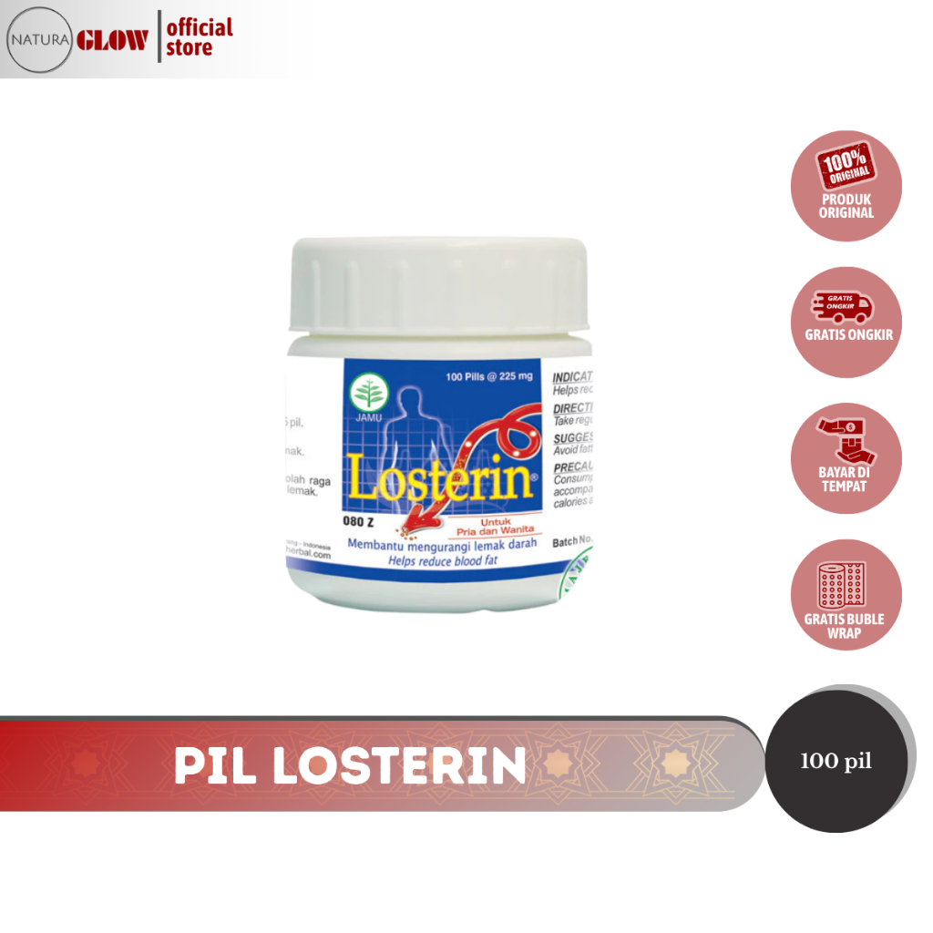 LOSTERIN BOROBUDUR – isi 100 pil jamu kolesterol | turunkan kolesterol tinggi | bersihkan darah koto